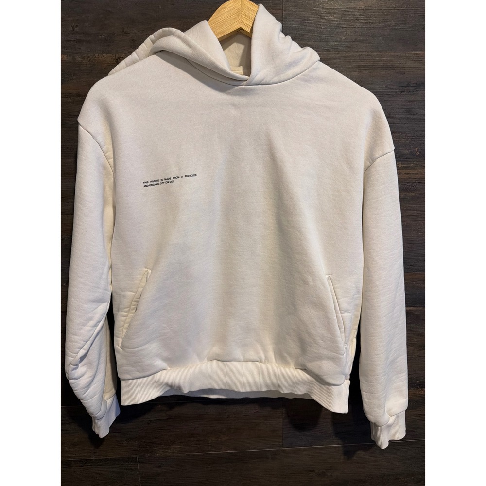 Pangaia Off White Recycled Organic Cotton Hoodie Sweatshirt XS Made in Portugal
